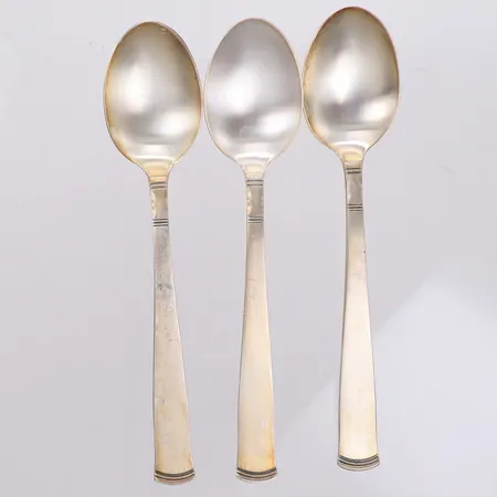 3 Skedar, modell Rosenholm, längd 15cm, 830/1000 silver Vikt: 77,6 g
