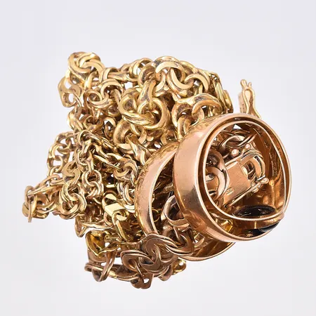 Diverse defekt guld, 18K. Vikt: 67,3 g