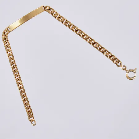 Armband Pansar med platta, längd ca 19,5cm, bredd ca 4mm, UnoArre, förgyllt silver 925/1000 Vikt: 12,8 g
