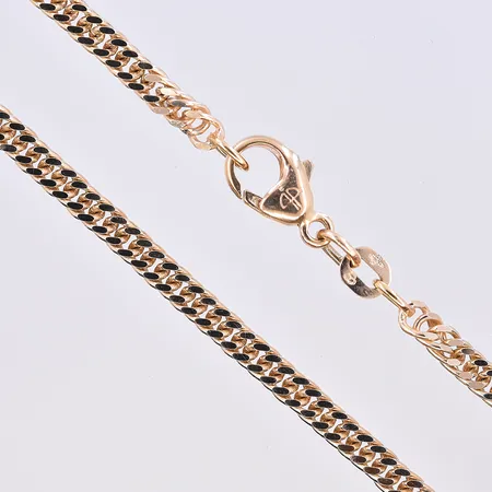 Kedja, längd 48 cm, bredd 3 mm, 18K. Vikt: 15,7 g