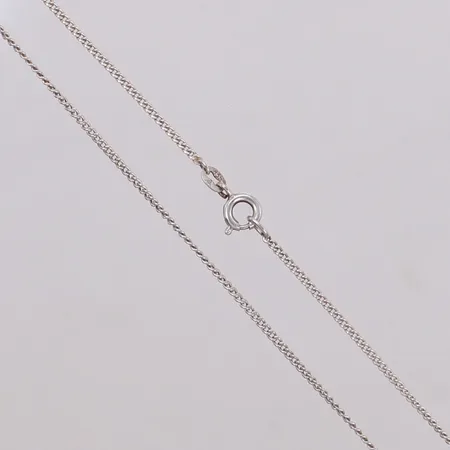 Kedja, pansarlänk, 43cm, bredd: 1,3mm, 835/1000 silver Vikt: 2 g