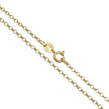 Halskedja Ärtlänk, 18K guld, längd 51,0 cm, bredd 1,3 mm, fint skick Vikt: 1,2 g