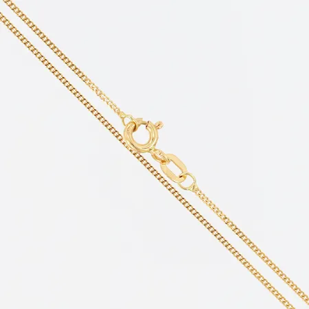 Kedja Pansar, längd 45cm, bredd 1mm, 18K.  Vikt: 1,9 g