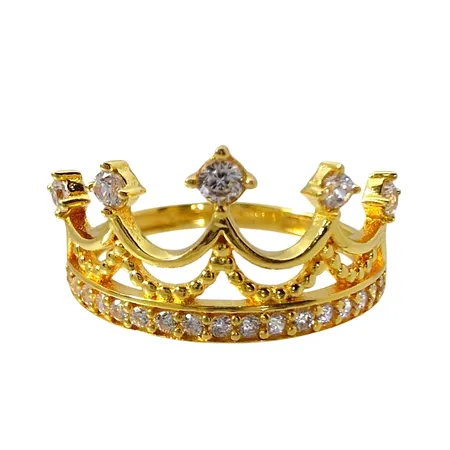 Ring, 18K guld, vita stenar, Ø15¾ mm, bredd 2 - 9,5 mm, fint skick, stenar utan anmärkning Vikt: 1,9 g