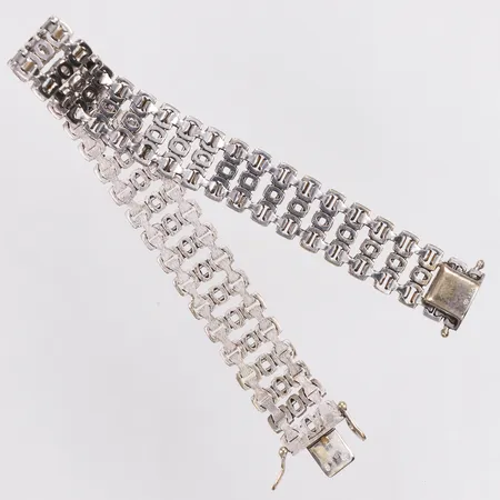 Armband, längd 20cm, bredd 12,1mm, vitguld, 18K Vikt: 26,6 g