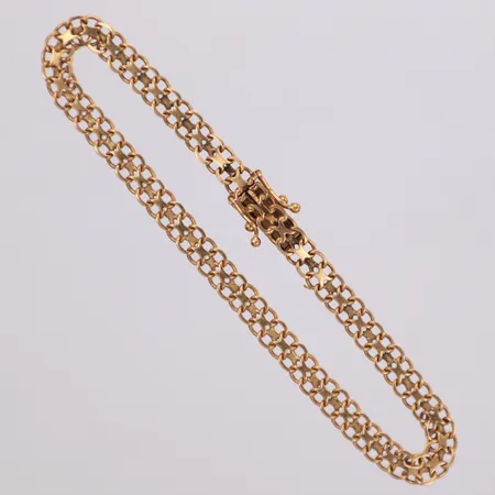 Armband, X-länk, längd 18,5cm, 18K Vikt: 6,1 g