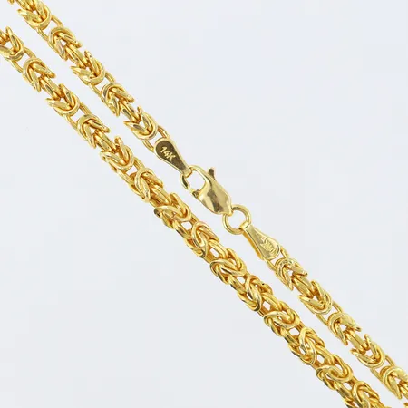 Kedja kejsar, längd 61cm, bredd 2,9mm, ihålig, 14K.  Vikt: 10,5 g