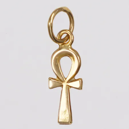Hänge ankh, längd ca 21mm inkl ögla, bredd 6mm, 18K Vikt: 0,9 g