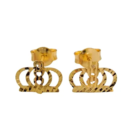 Örhängen, 18K guld, storlek 6x9 mm, fint skick Vikt: 0,8 g
