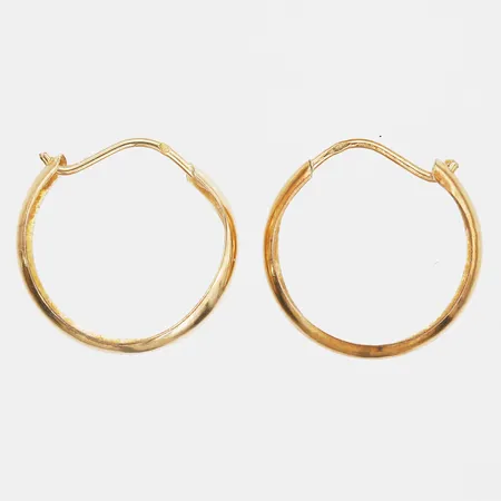 Ett par örhängen, creoler, Ø 15mm, 18K guld Vikt: 0,7 g