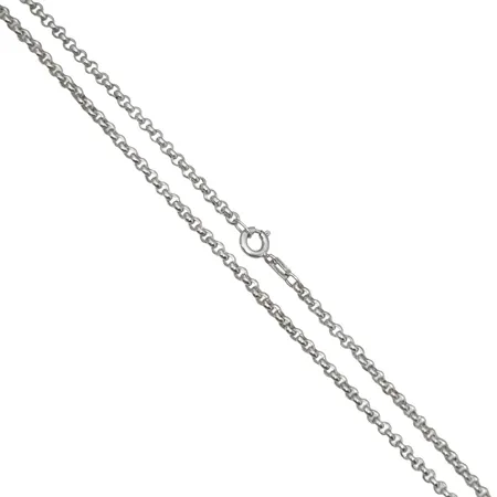 Halskedja Ärtlänk, kraftig modell, silver 835/1000, längd 70,5 cm, bredd 2,5 mm, fint skick  Vikt: 14 g