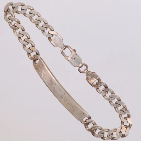 Armband, pansar med bricka, längd 20,5cm, 925/1000 silver Vikt: 18,7 g