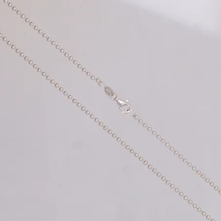 Collier, kullänk, längd 50cm, bredd 2mm, 925/1000 silver Vikt: 5,8 g