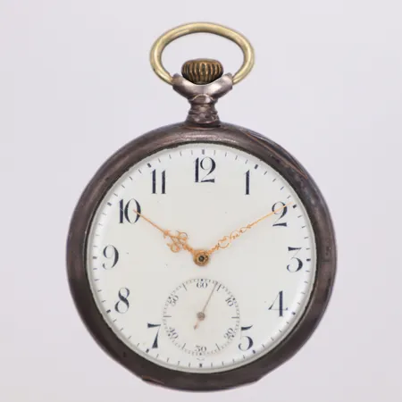 Fickur Zenith Grand Prix Paris 1900, lite sekundvisare, boett-nr 4548, verk-nr 1614356, innerboett i metall, 800/1000 silver, bruttovikt 92,7g