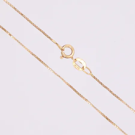 Kedja Venezia, längd 41cm, bredd 0,5mm, ojämnheter, 18K Vikt: 1,2 g