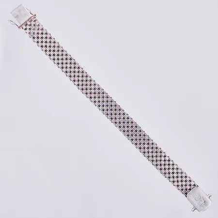 Armband X-länk, längd: ca 20,8cm, bredd: ca 13mm, 925/1000 silver Vikt: 24,4 g