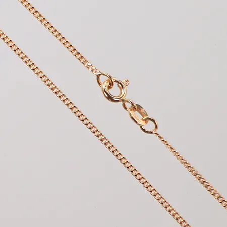 Halskedja pansar, 37 cm, bredd 1,5mm, 18K 3g Vikt: 3 g