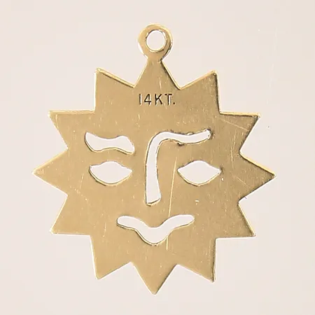 Hänge, 26x14mm, saknar ögla, 14K Vikt: 0,4 g