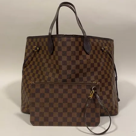 Väska, Louis Vuitton, Neverfull, GM, Damiani Ebene, snr: FL4166, tillverkad i Frankrike vecka 46 år 2016, slitage samt inre smuts, ställvis hårt slitage.