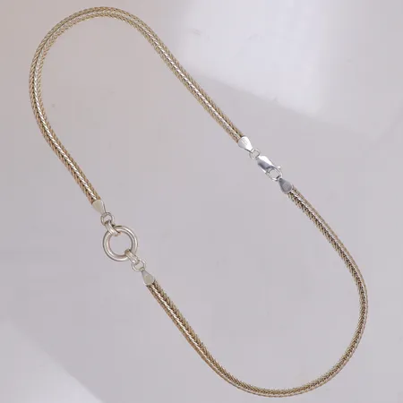 Collier, läng43cm, cm, bredd 14,7mm, GHA, 925/1000 silver  Vikt: 17,3 g