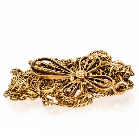 Diverse defekt guld i 18K. Vikt: 6,1g.