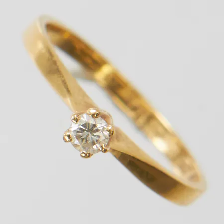 Enstensring, diamant 0,10ct enligt gravyr, stl 16½, bredd: 1,7-3,3mm, ALTON, 18K Vikt: 1,7 g