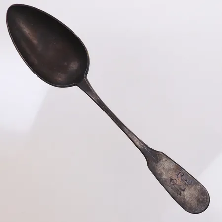 Sked, längd 21cm, oxiderad, monogram, 813/1000 silver Vikt: 41,6 g
