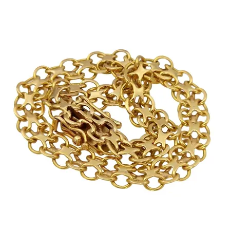Armband X-länk, 18K guld, defekter och slitage Vikt: 8,1 g