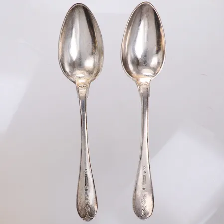 2 bordsskedar, längd 22cm, Möller, år 1820, silver Vikt: 133,1 g