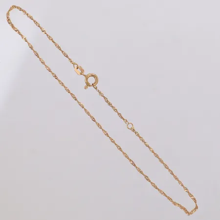 Vristlänk, Singapore, 23,5+25,5cm, bredd:1,25mm, 18K Vikt: 1,2 g