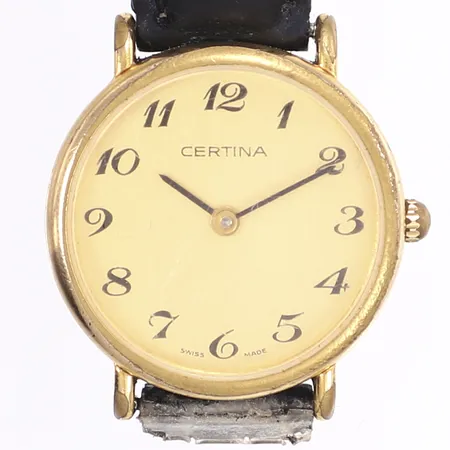 Damur Certina, Ø24mm, defekt, stål, quarftz, defekt läderband