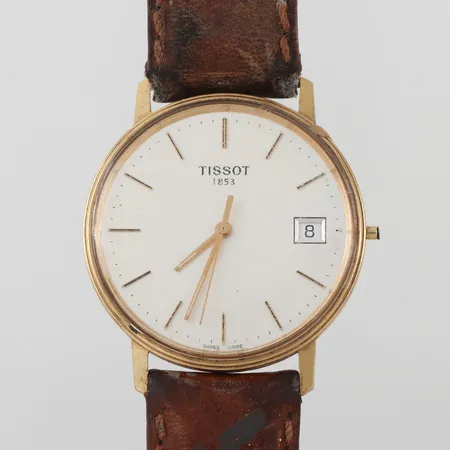 Herrur Tissot, diameter 33.7 mm, defekt/kronan saknas, 18k.