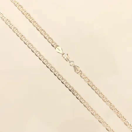 Kedja, längd 50,5cm, bredd 4,2mm, 925/1000 silver  Vikt: 11,1 g