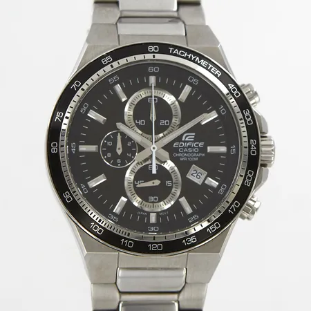 Armbandsur Edifice Casio EF-546, Ø34mm, stål, quartz, kronograf, modell: 5118, inga tillbehör, behov av batteribyte, 