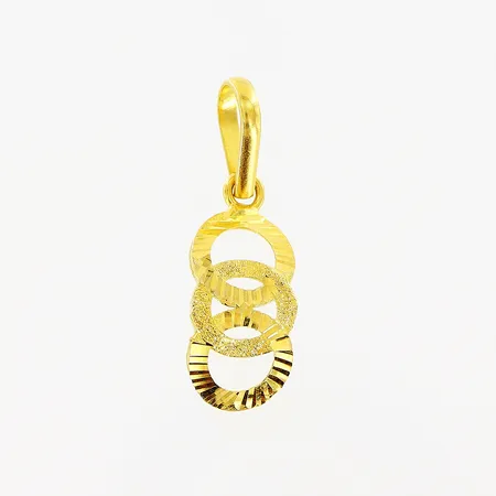 Hänge, 30x9,5mm, mindre tilltryckning, 21K.  Vikt: 1,6 g
