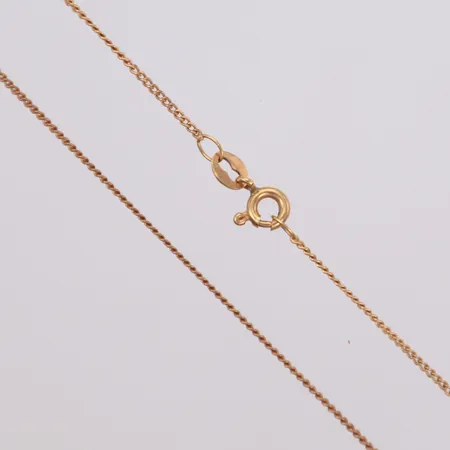 Kedja, Pansar, längd 38cm, bredd 0,9mm,18K Vikt: 1,4 g
