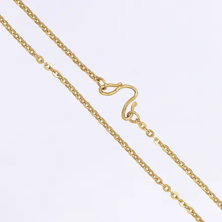 Halskedja ankarlänk, 52cm, bredd 2mm, bucklig, 23K ½Baht Vikt: 7,6 g