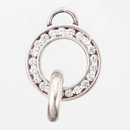 Berlock med vita stenar, Thomas Sabo, Ø13,5mm, silver 925/1000 Vikt: 1,9 g