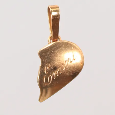 Hängen hjärta, 15x8mm, gravyr, 18K Vikt: 0,6 g