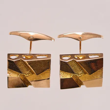 Ett par manschettknappar, 17mm, finska stämplar, 14K 11,4g.