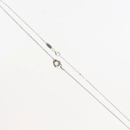 Collier Thomas Sabo, ca 42-46cm (knuta), bredd 1-9mm, vita stenar, silver 925/1000. Vikt: 2,9 g