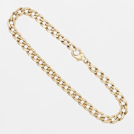 Armband, Ankarlänk, längd 20cm, bredd 5mm, bucklor/saknar ögla, 14K guld Vikt: 6,4 g