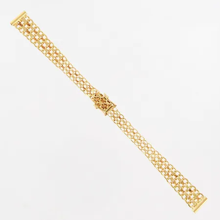 Klocklänk X-länk, 15cm, bredd 11mm, 18K Vikt: 12,4 g