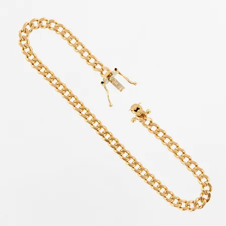 Armband pansar, 19,5cm, bredd 4,5mm, låstunga 14K, 18K Vikt: 14,2 g