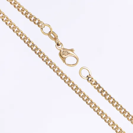 Halskedja, pansar, 48cm, bredd 3mm, 18K  Vikt: 14 g