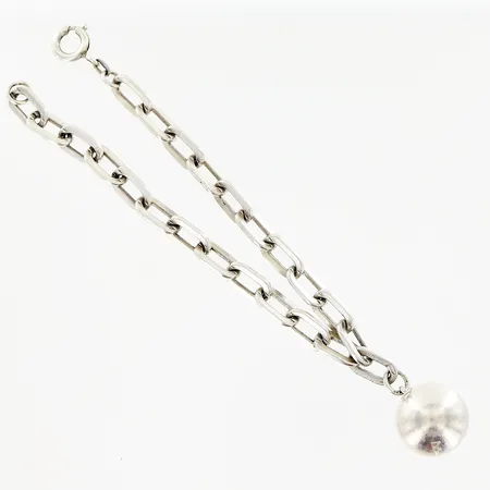 Armband Ankar, 19cm, bredd 6mm, berlock "kula" Ø14mm, silver 835/1000. Vikt: 15,5 g