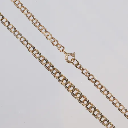 Kedja doserad bismarck, 45cm, bredd 3-4mm, 18K  Vikt: 5,9 g