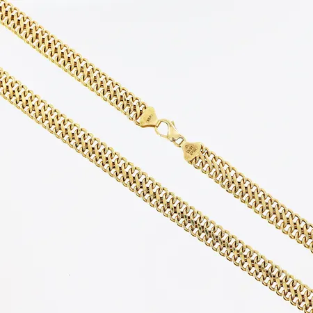Collier Rävsvans, 44cm, bredd 7mm, Svedbom, 18K Vikt: 13,6 g