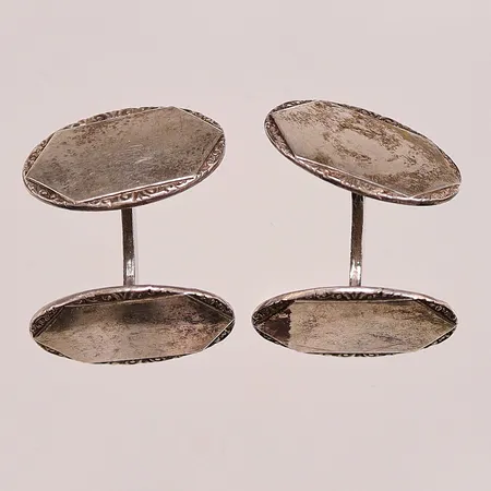 Ett par manschettknappar, 17mm, 830/1000 Silver 9,3g.