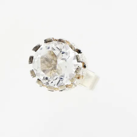 Ring stl 16½, reglerbar, bredd 4,5-14mm, NSE, silver 925/1000. Vikt: 7 g